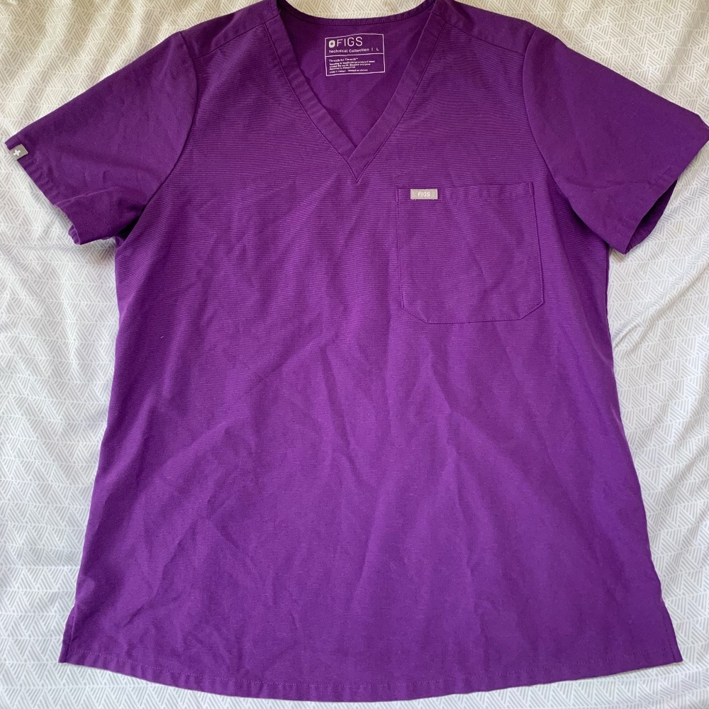 Figs Electric purple scrub set